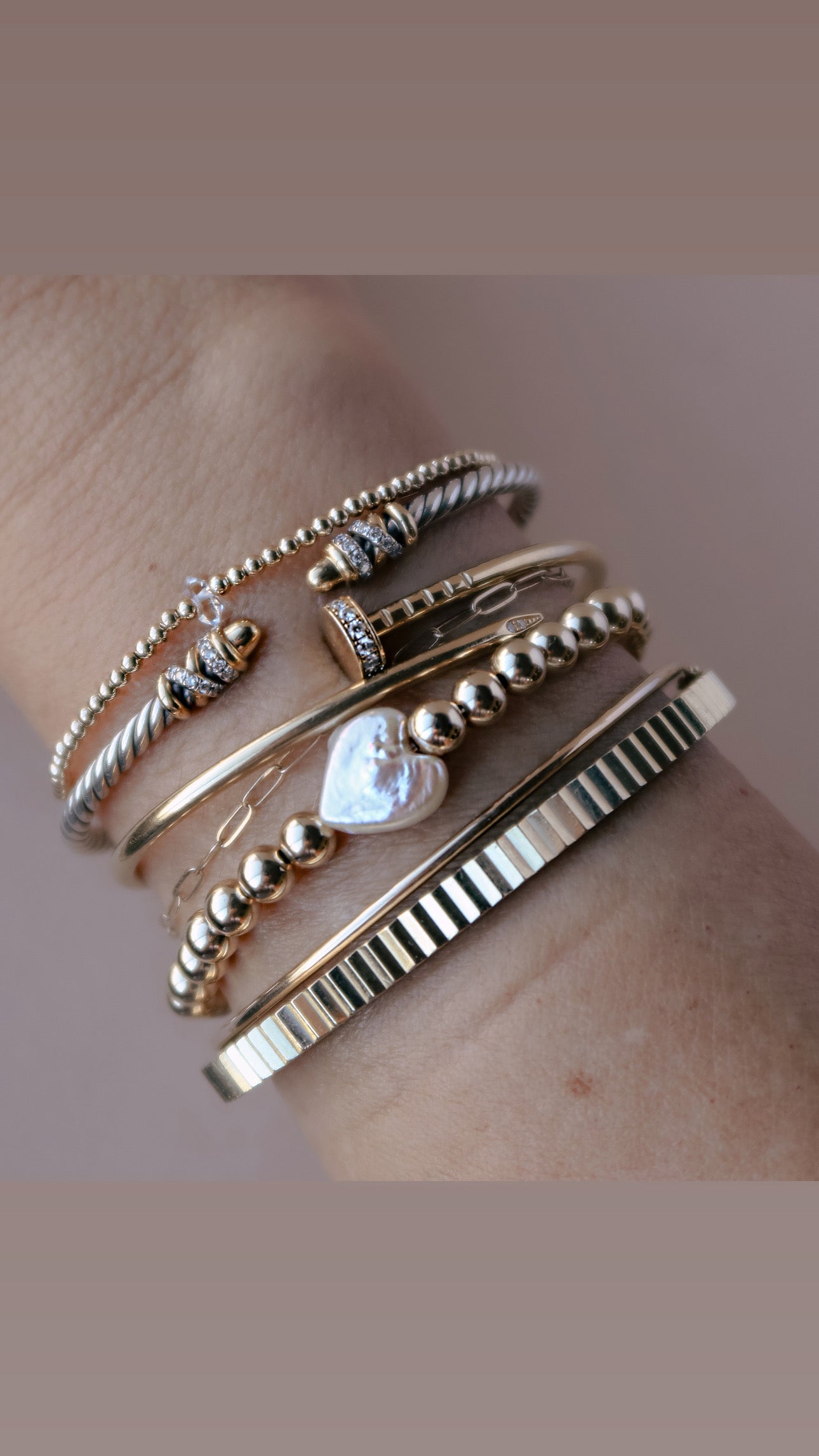 Freshwater Pearl Heart Bracelet