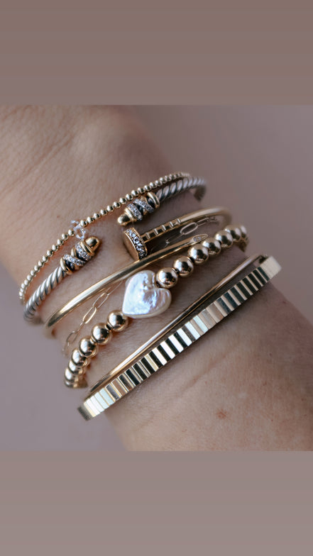 Freshwater Pearl Heart Bracelet