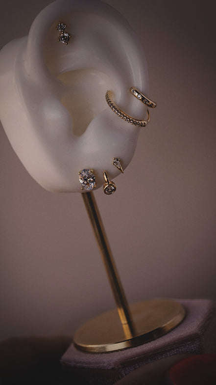 Mini Bezel CZ Hoops