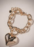 Chunky Gold Heart Bracelet