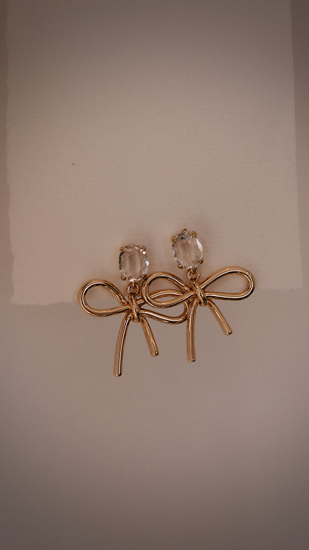 CZ Bow Earrings