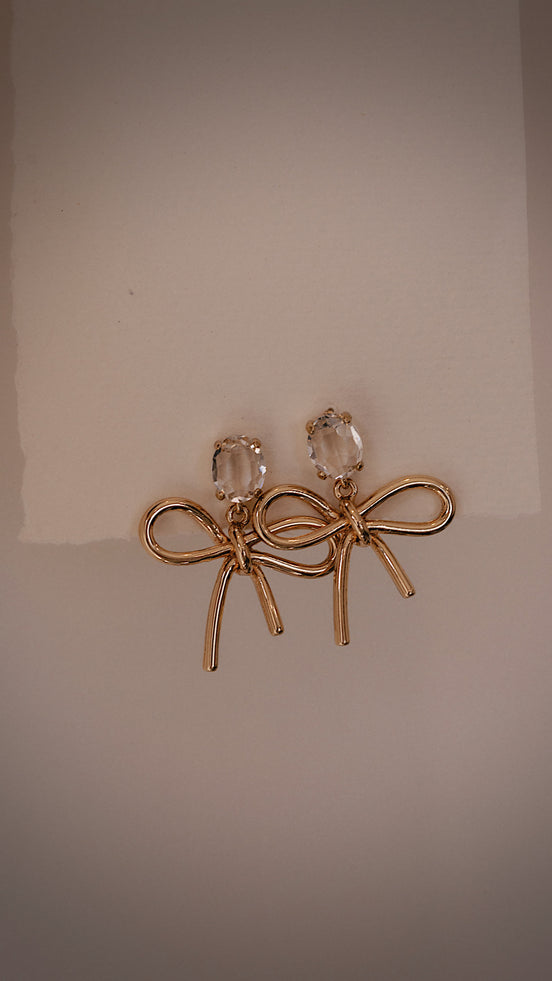 CZ Bow Earrings