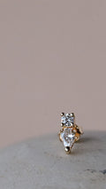 CZ Drop Stud Earrings