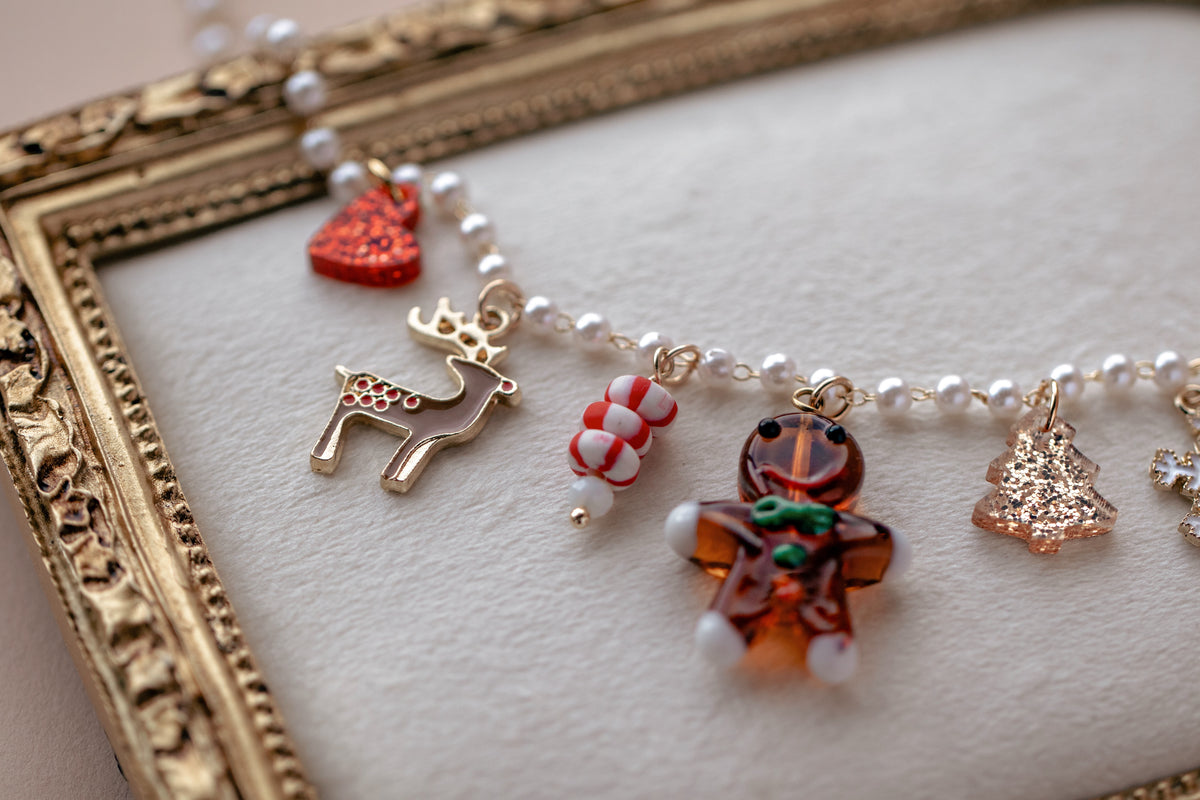 Limited Edition Christmas Charm Necklace - Gingerbread Man