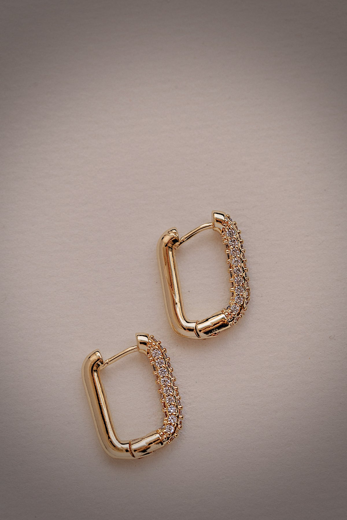 Oblong CZ Hoops