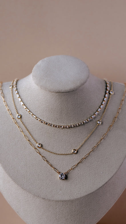 CZ Satellite Necklace