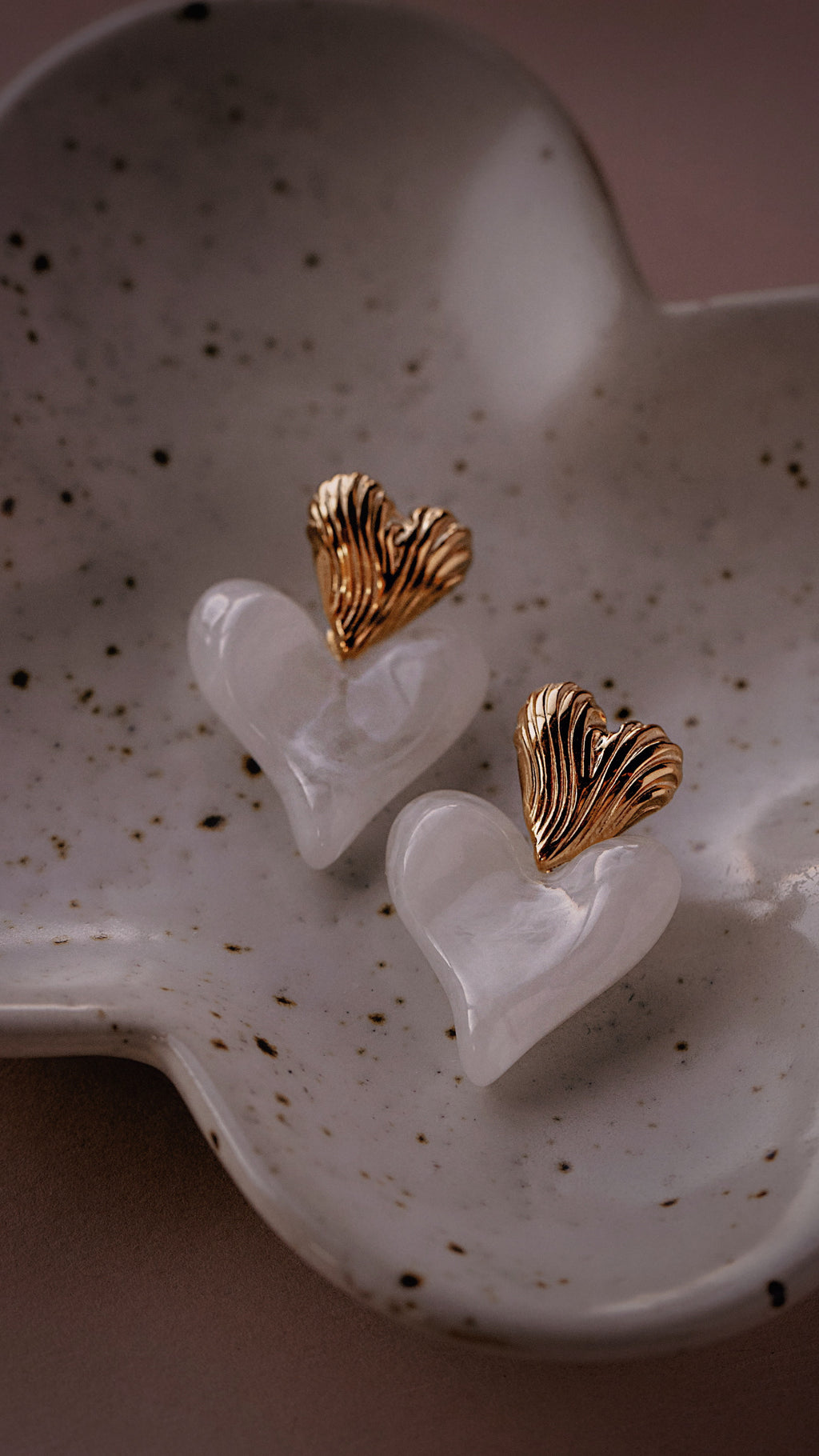 Shell Heart Earrings