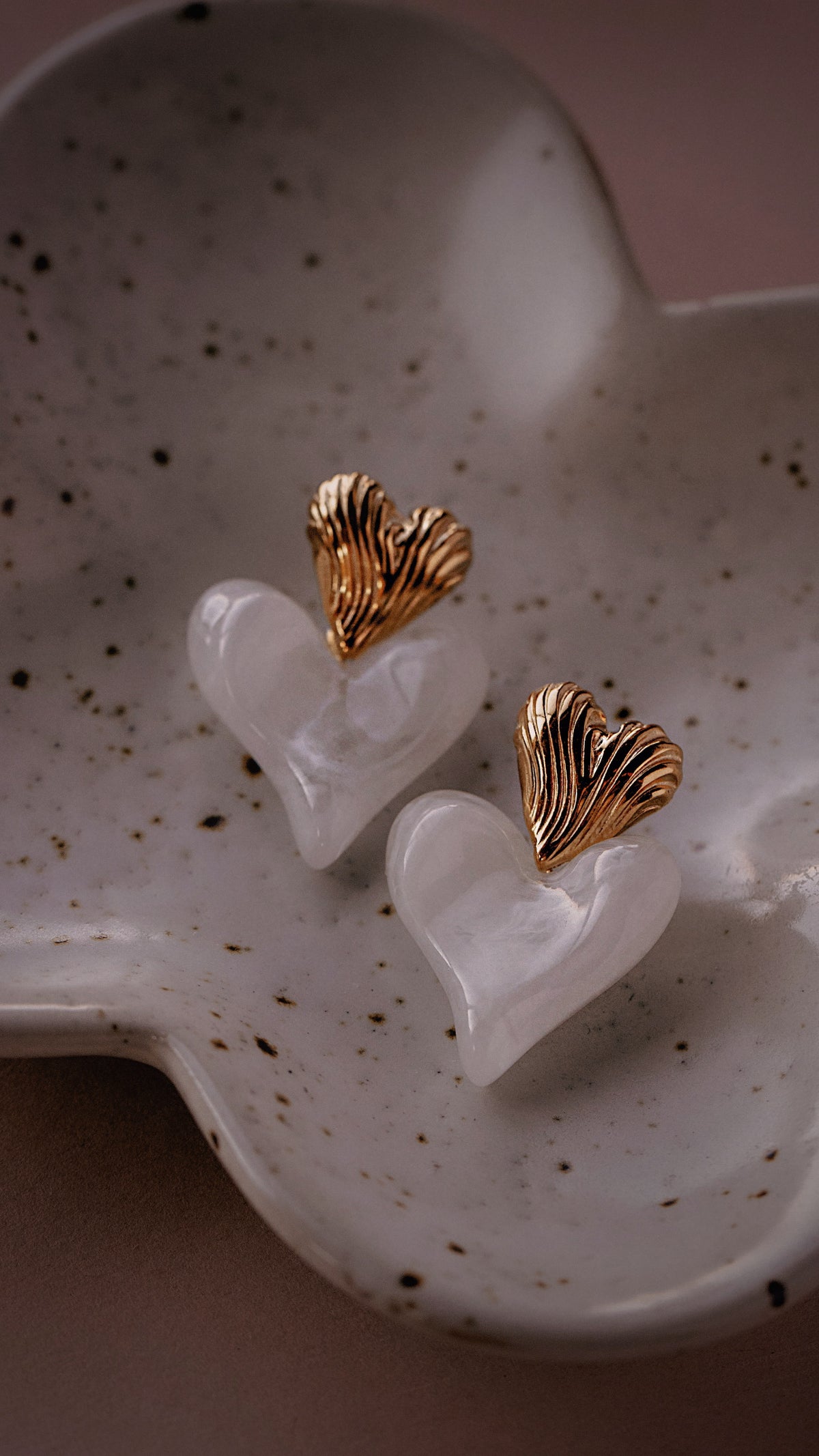 Shell Heart Earrings
