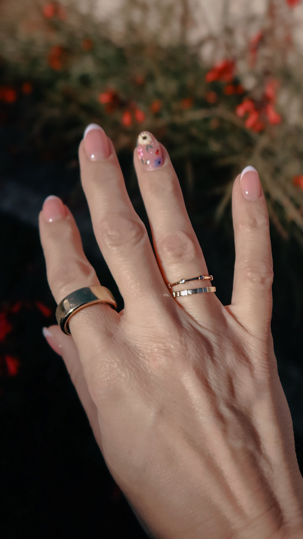 CZ Bezel Dot Ring