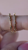 CZ Bezel Dot Ring
