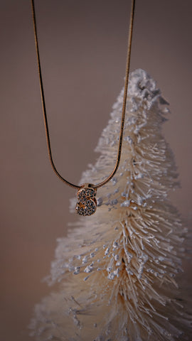 CZ Bubble Letter Necklace