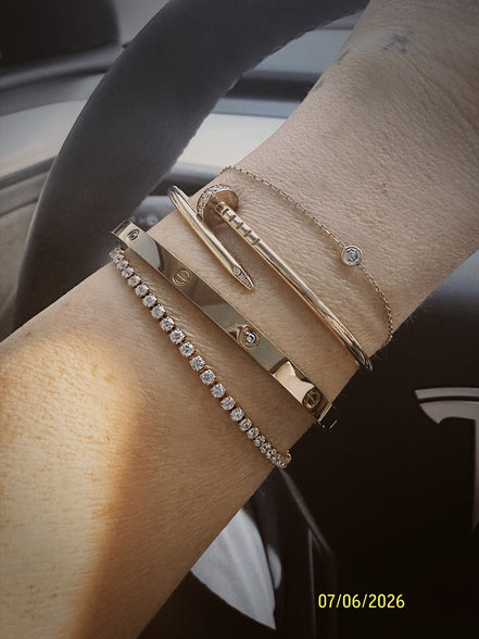 Skinny Luxe Lock Bracelet