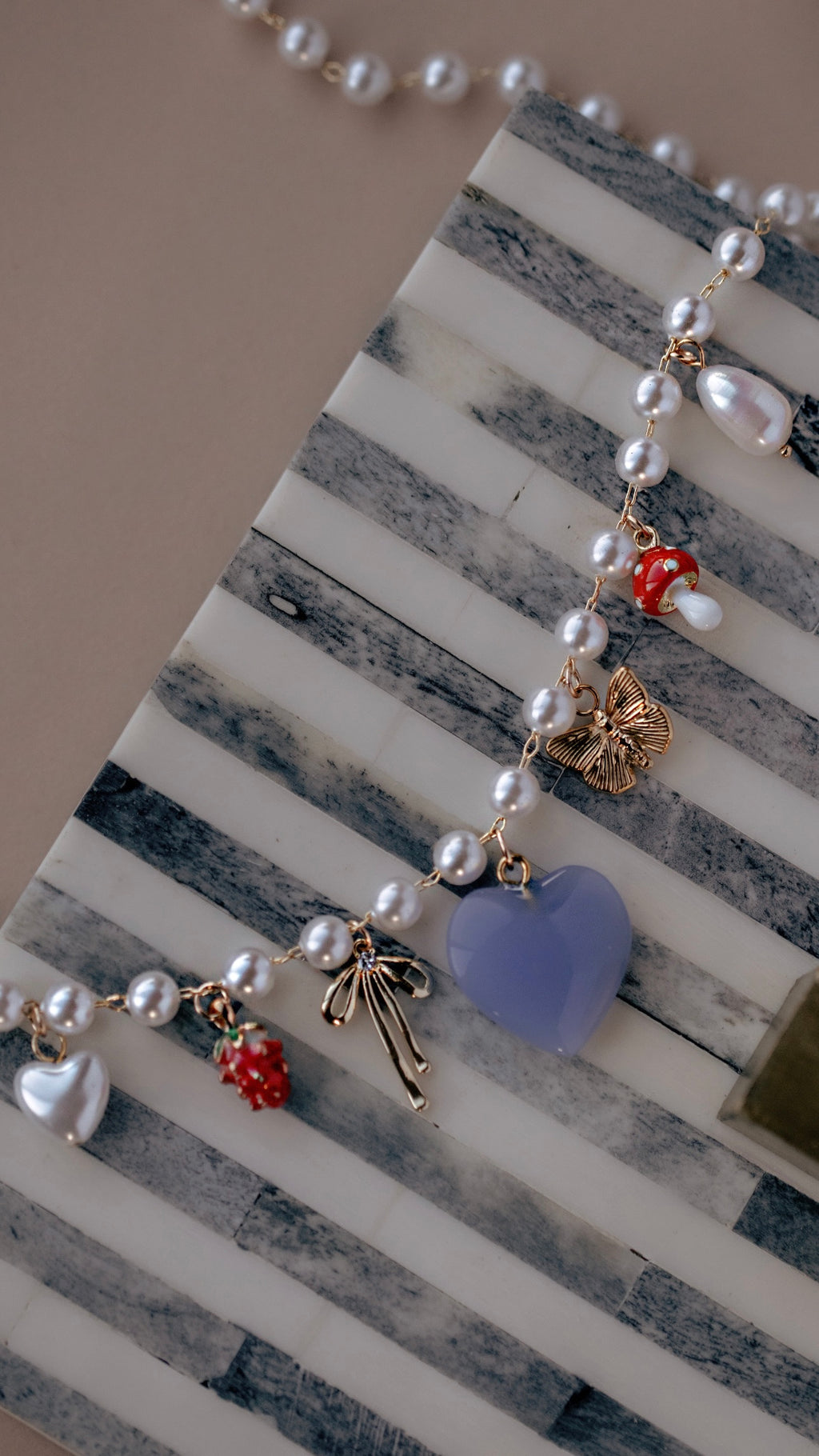 Limited Edition Charm Necklace - Periwinkle Heart