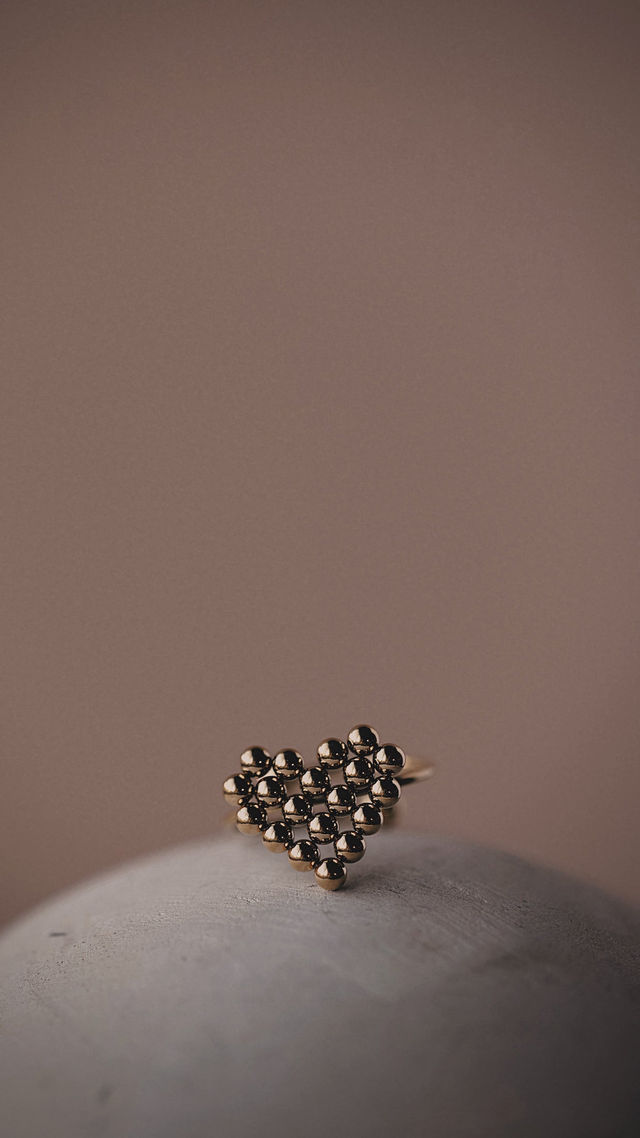 Beaded Heart Ring