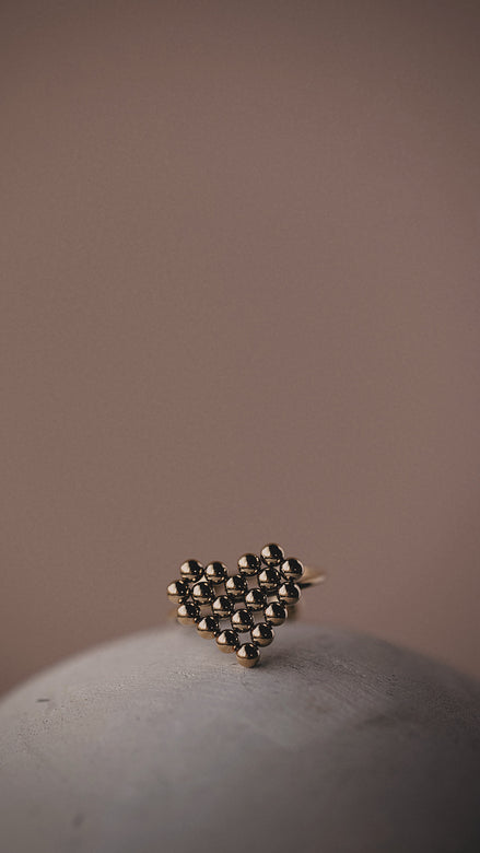 Beaded Heart Ring
