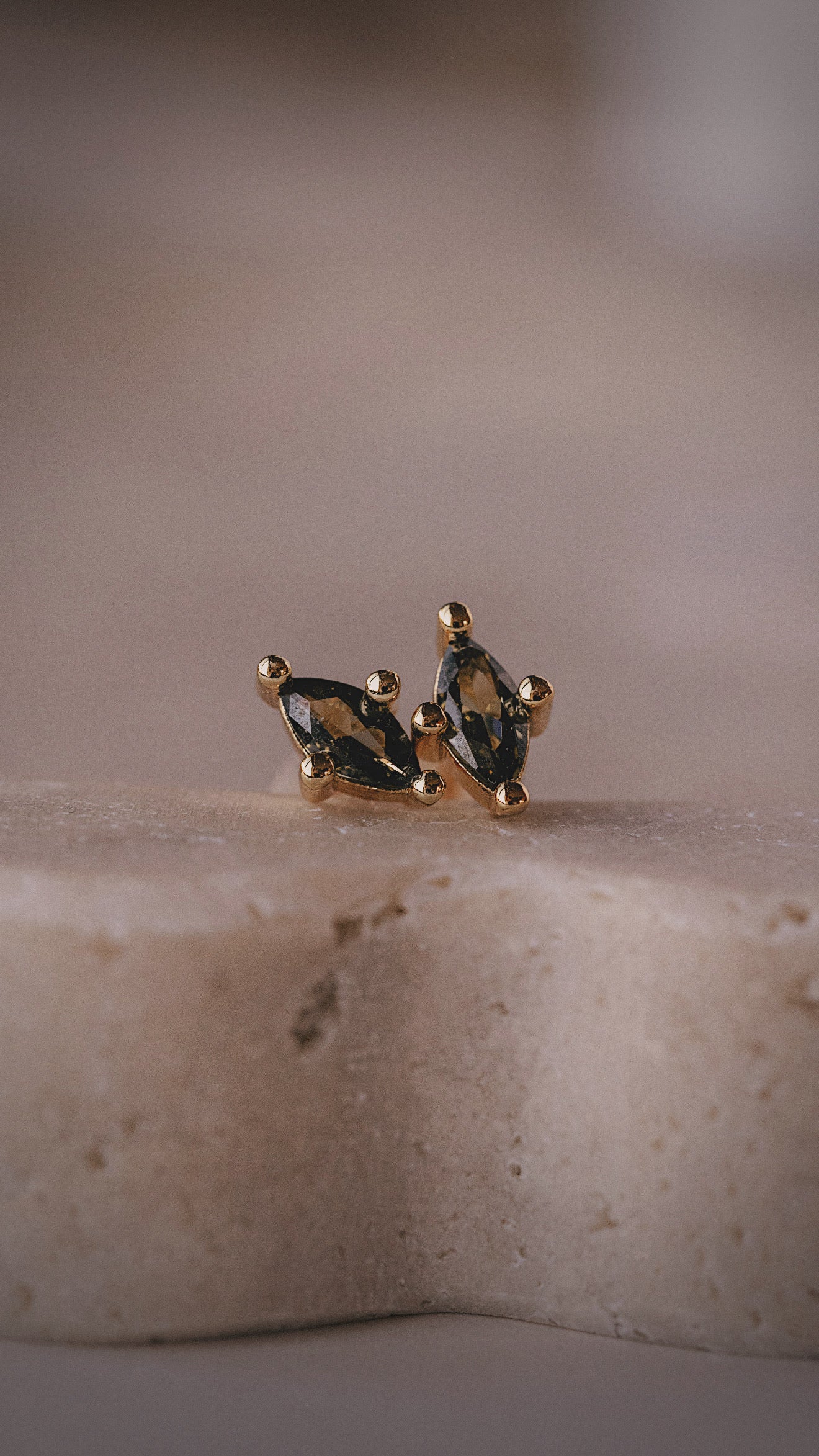 Noir Marquise Studs