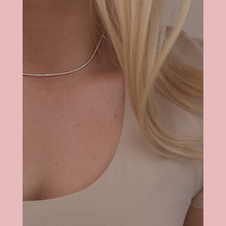 Dainty Diamond CZ Tennis Choker