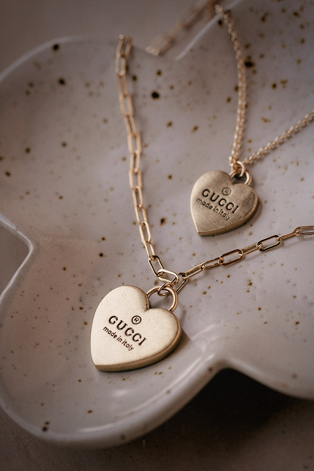 Small Upcycled Gucci Heart Necklace