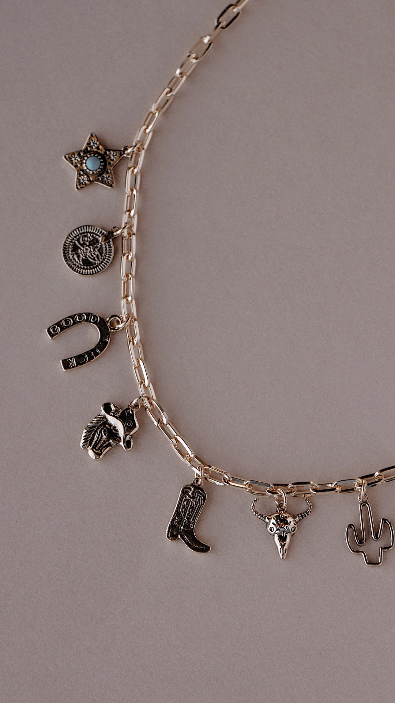 Long Live Cowgirls Charm Necklace