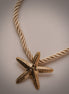 Gold Rope Starfish Necklace
