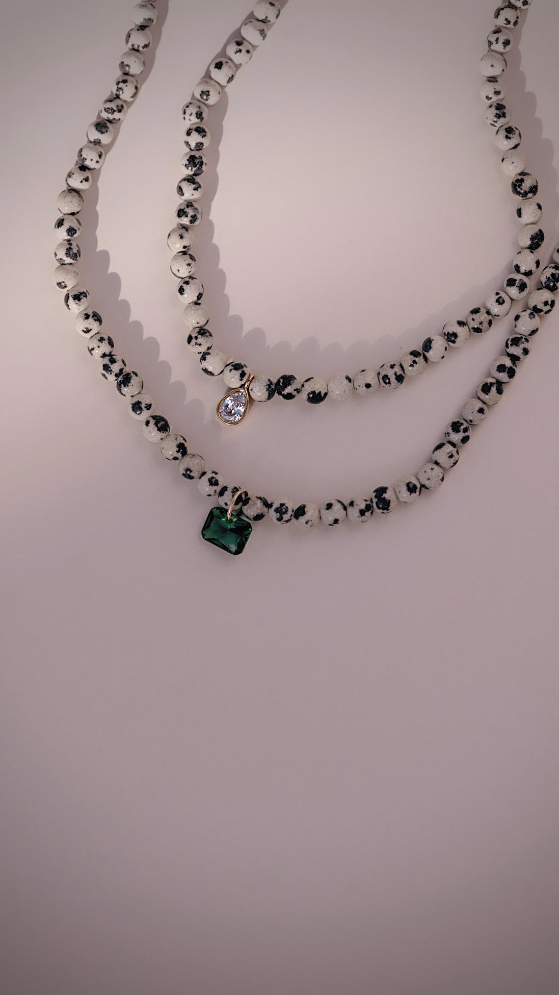 Dalmatian Jasper Charm Necklace