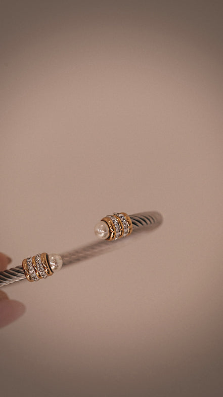 Silver & Pearl Cuff