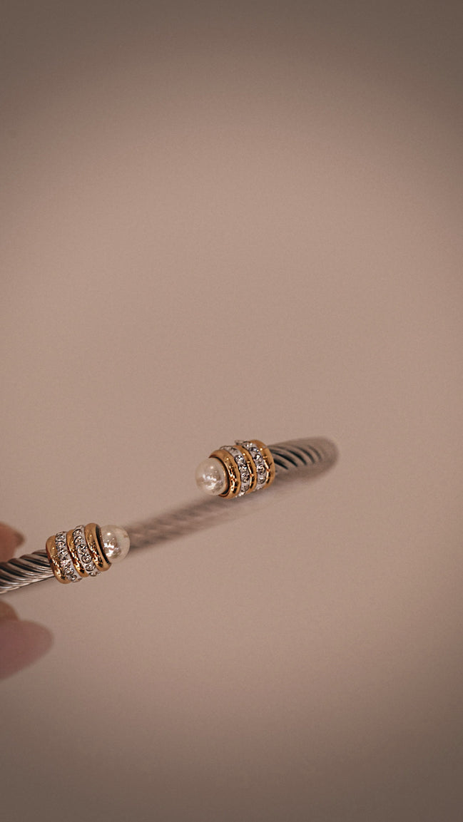 Silver & Pearl Cuff