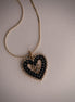 Black Crystal Heart Coco Necklace