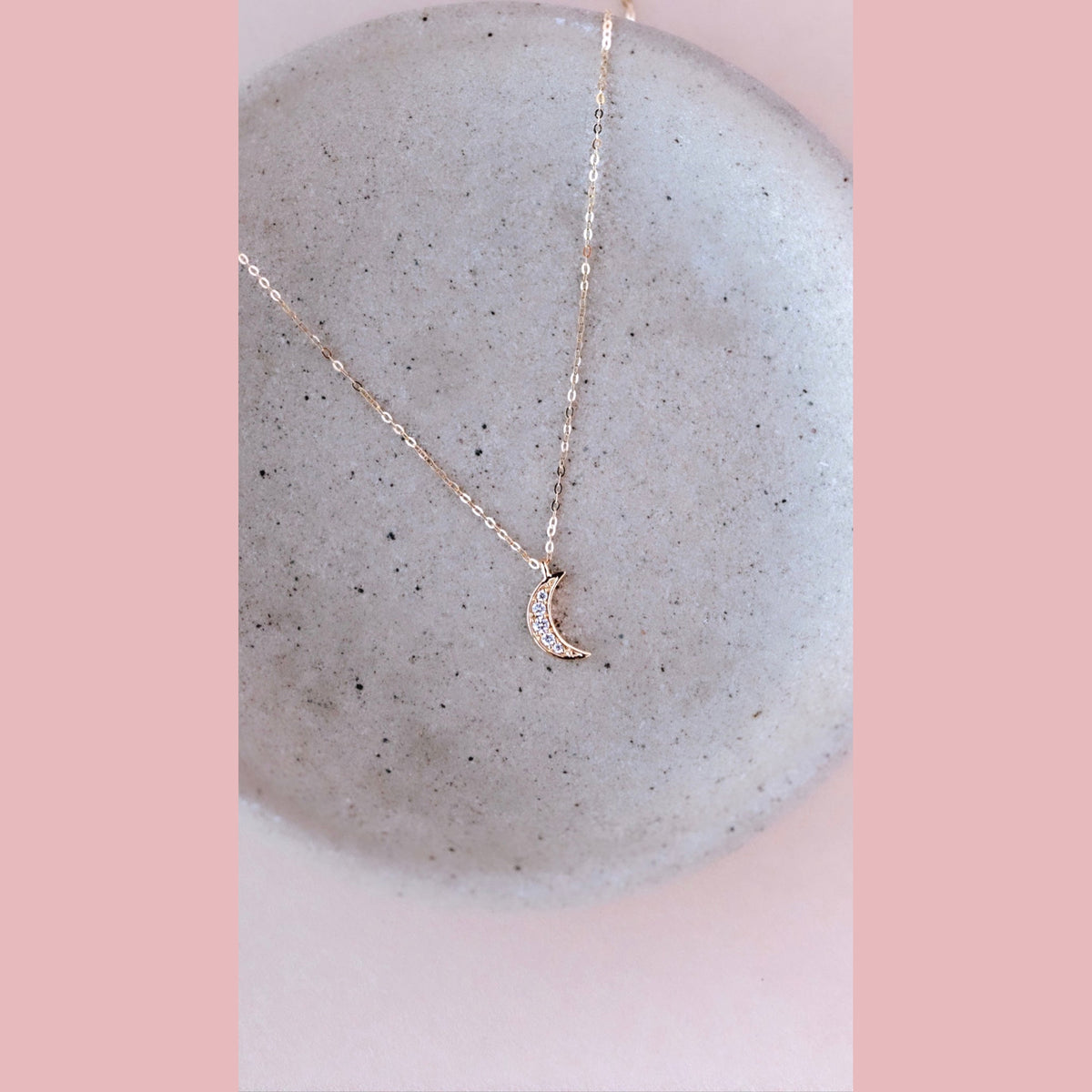 Diamond Moon Necklace