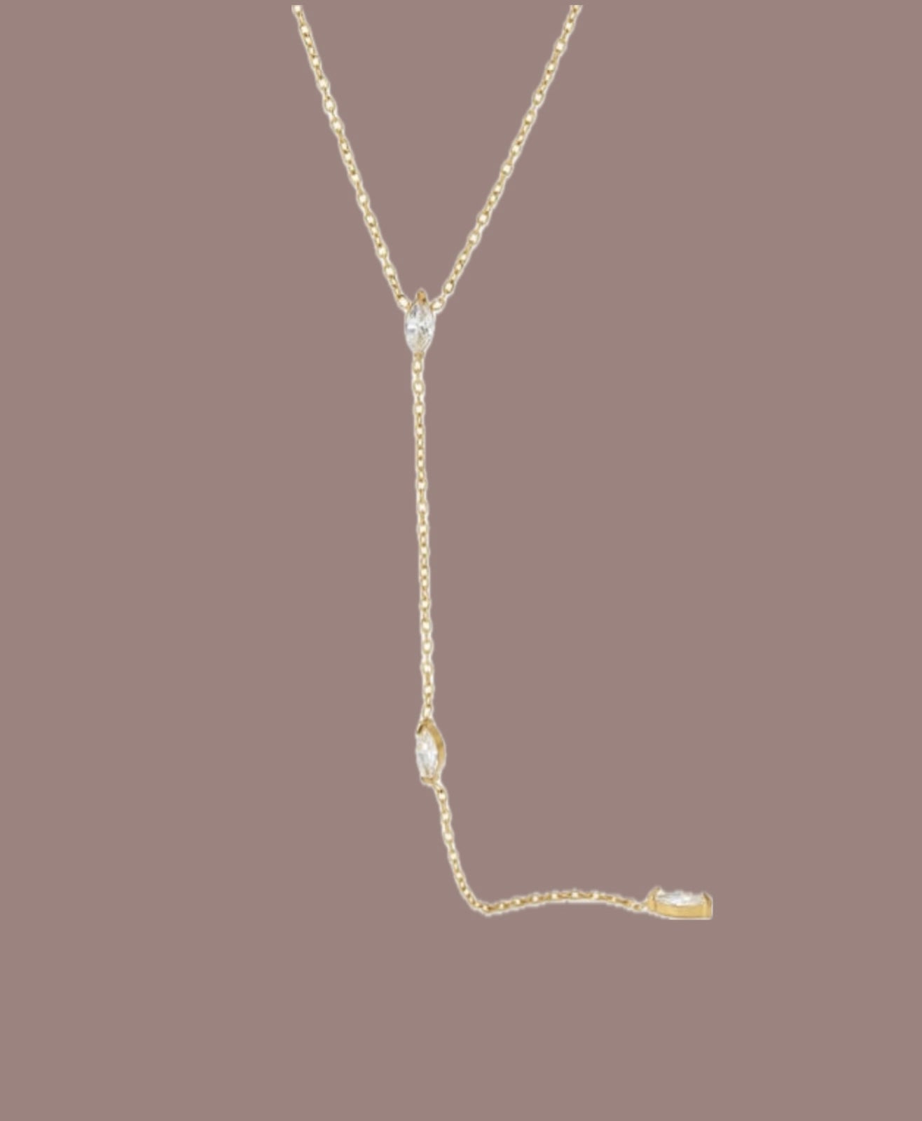 Marquise Lariat Necklace
