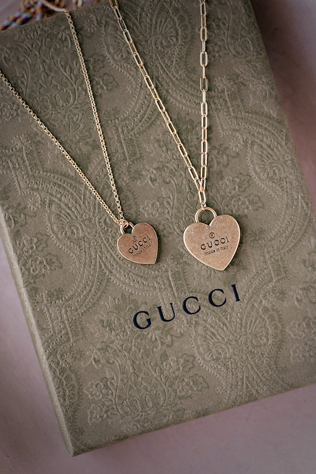 Small Upcycled Gucci Heart Necklace