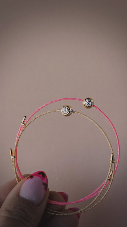 Bezel Cord Bracelet - The Neon Cactus Studio