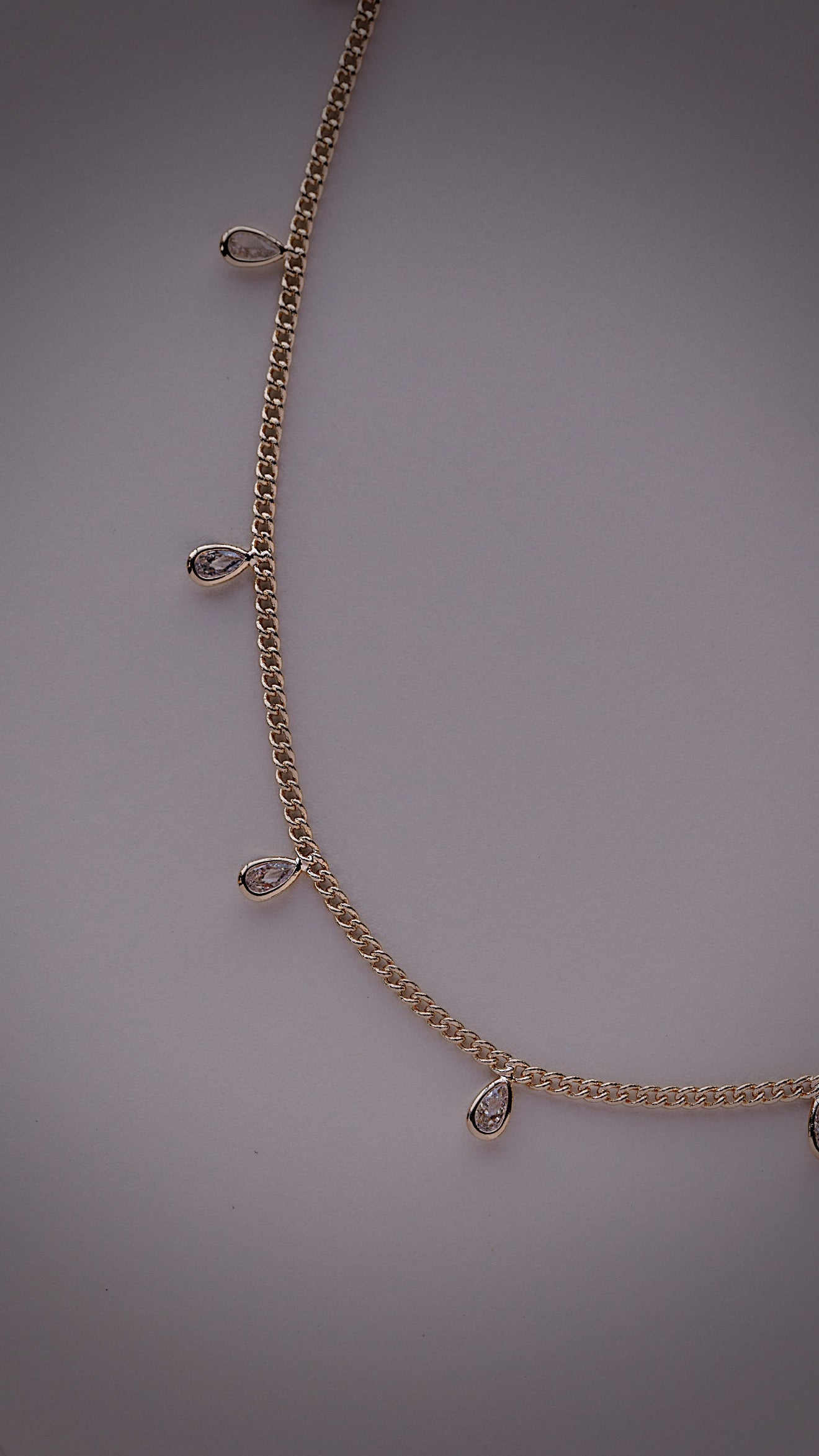 Tear Drop Bezel Necklace - The Neon Cactus Studio