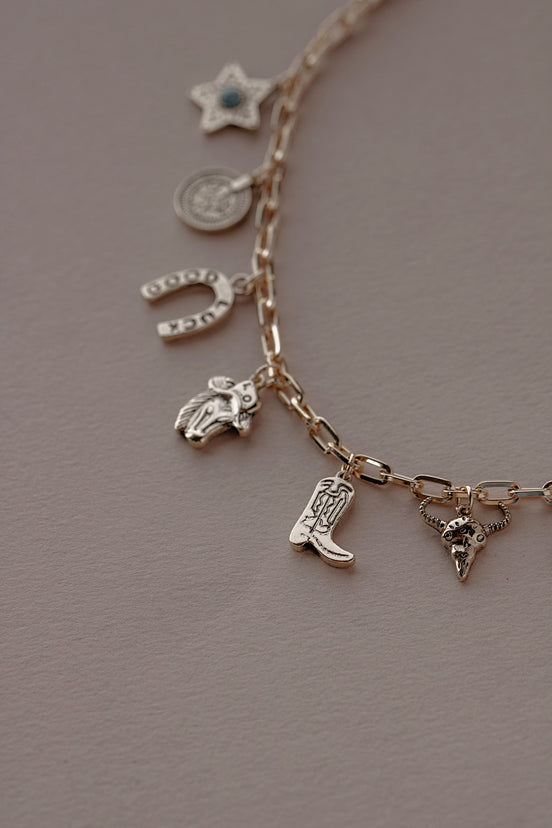 Long Live Cowgirls Charm Necklace