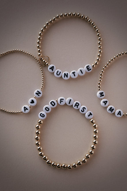 Custom Word Bracelet-Black Font