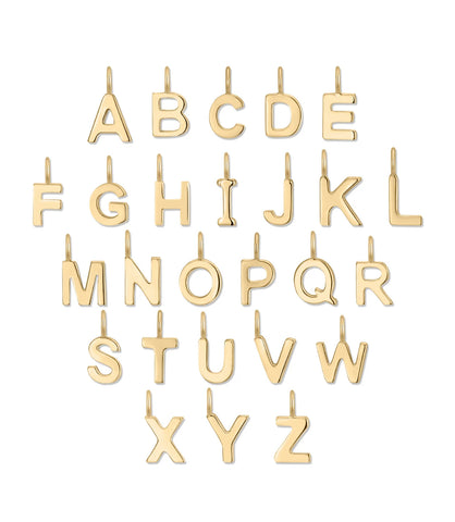 Solid Gold Initial Charm