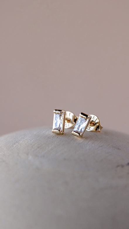Baguette Stud Earring