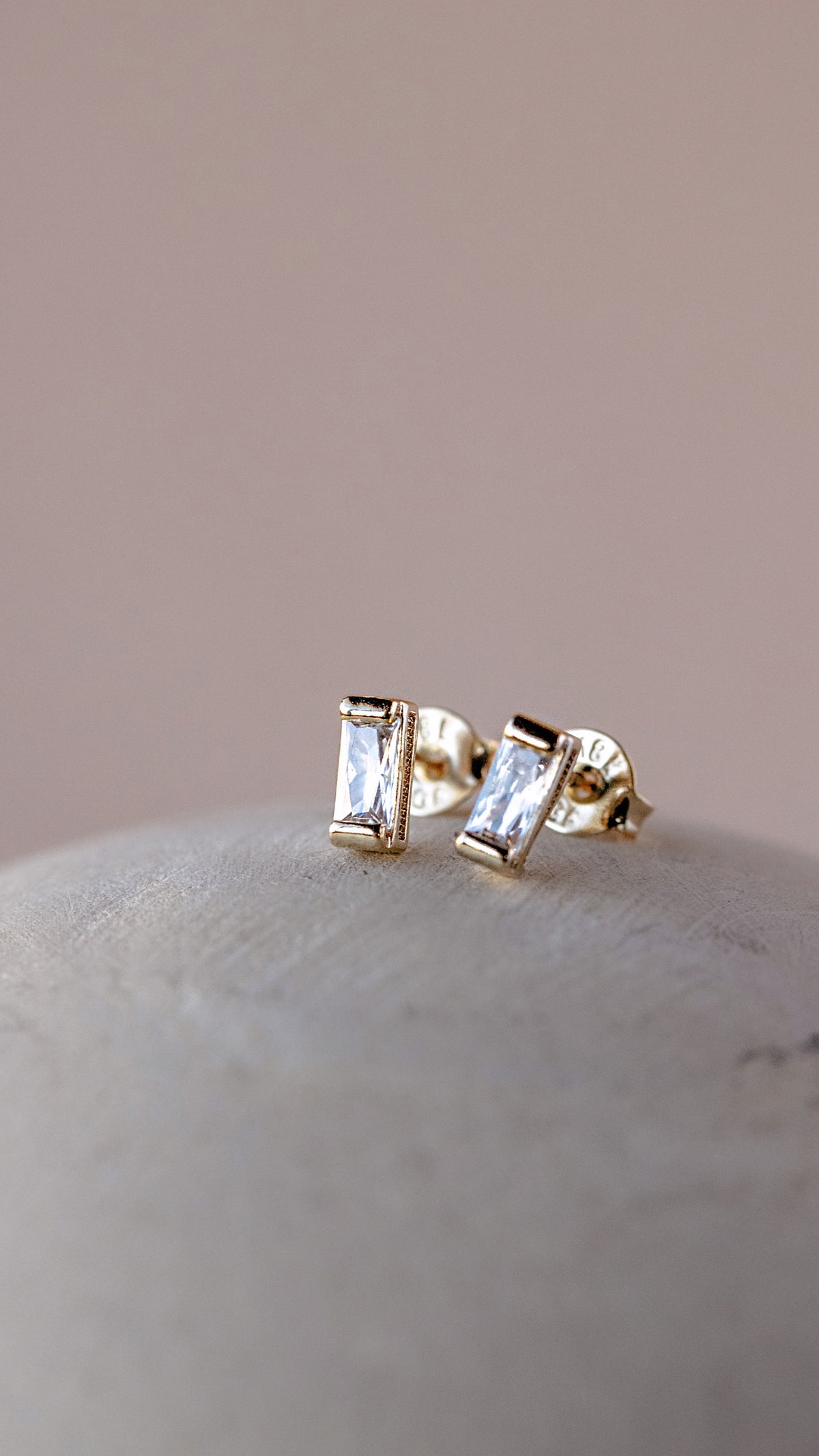 Baguette Stud Earring