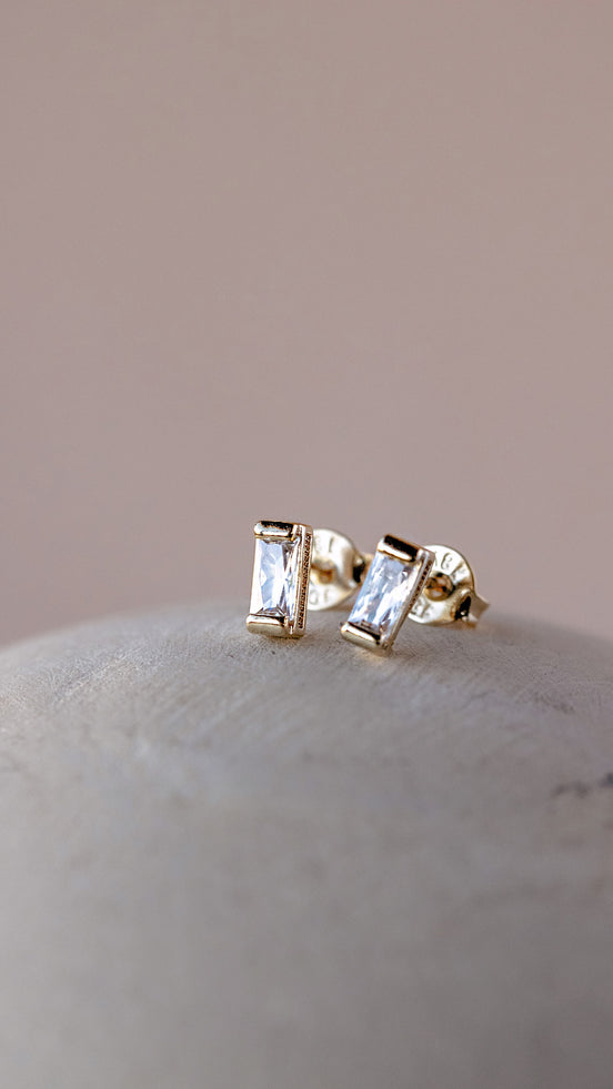 Baguette Stud Earring