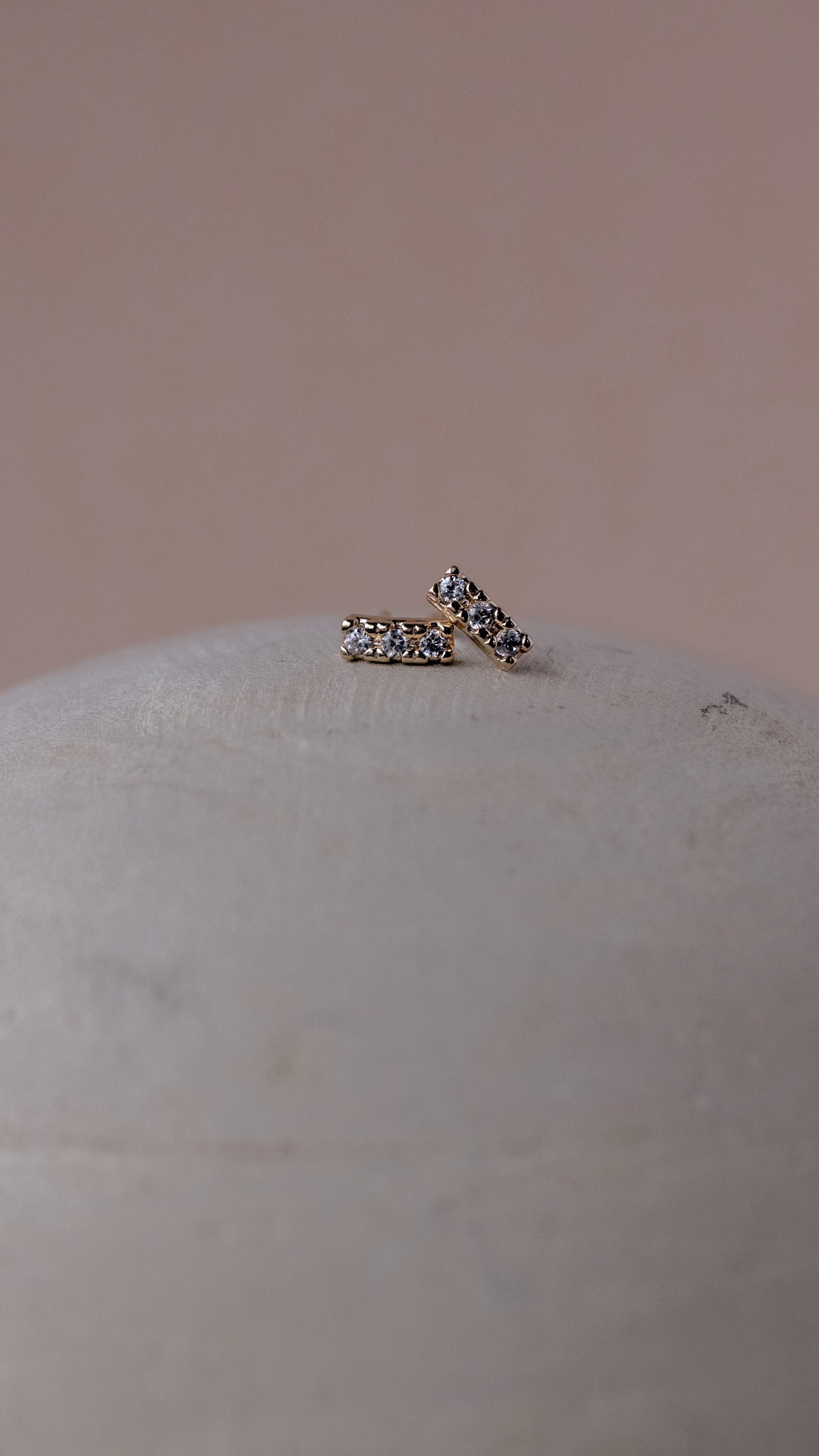 CZ Bar Stud Earring