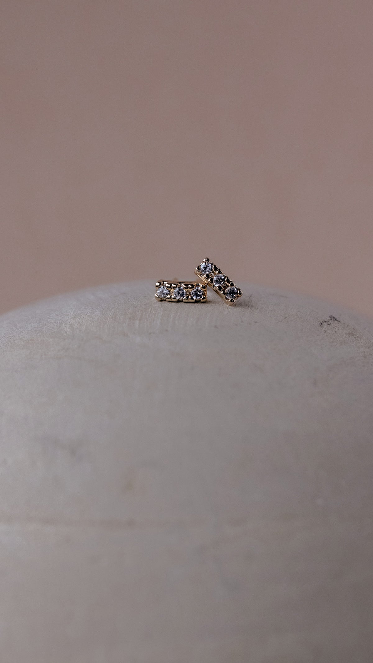 CZ Bar Stud Earring