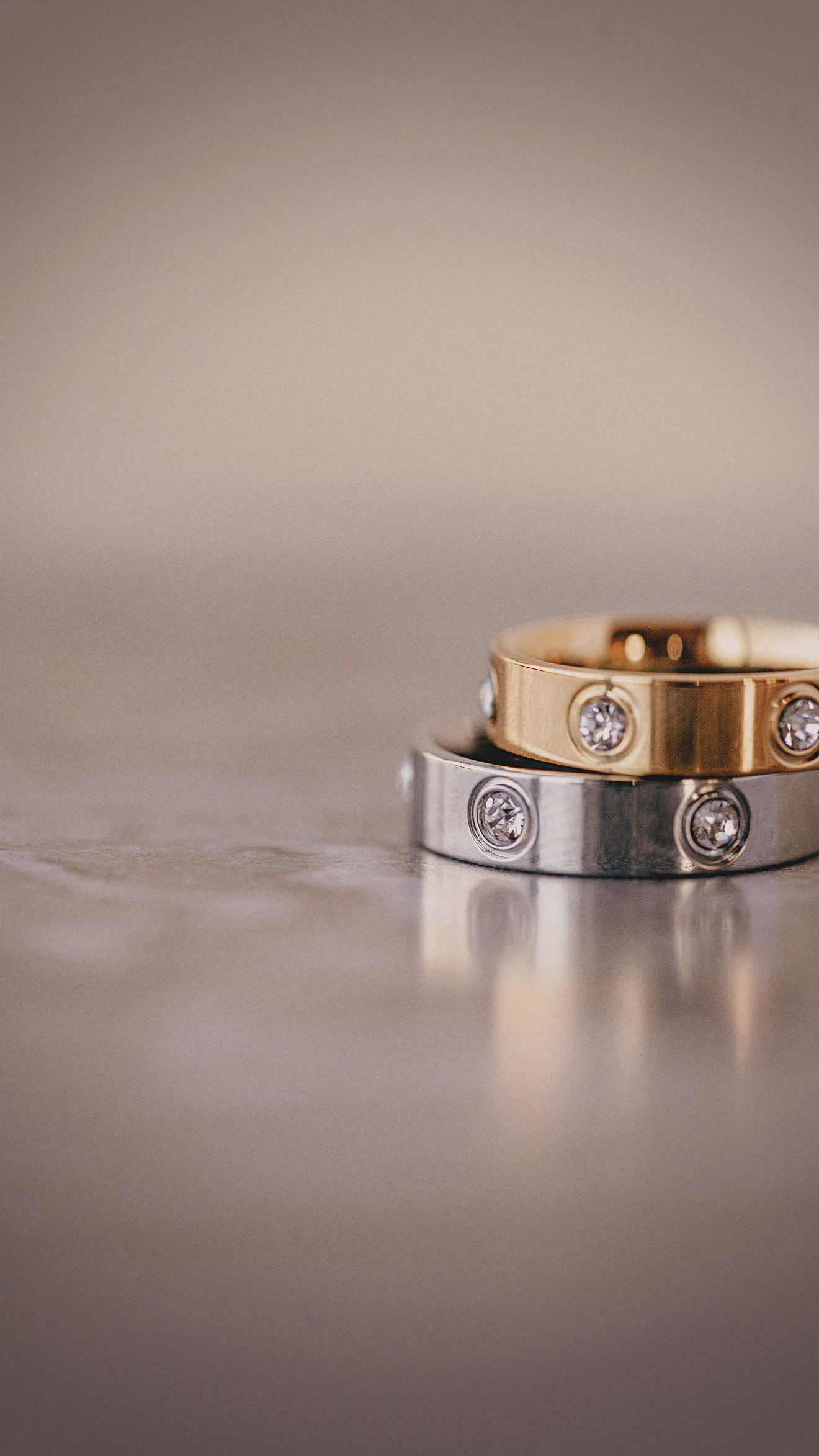 CZ Cigar Band Ring