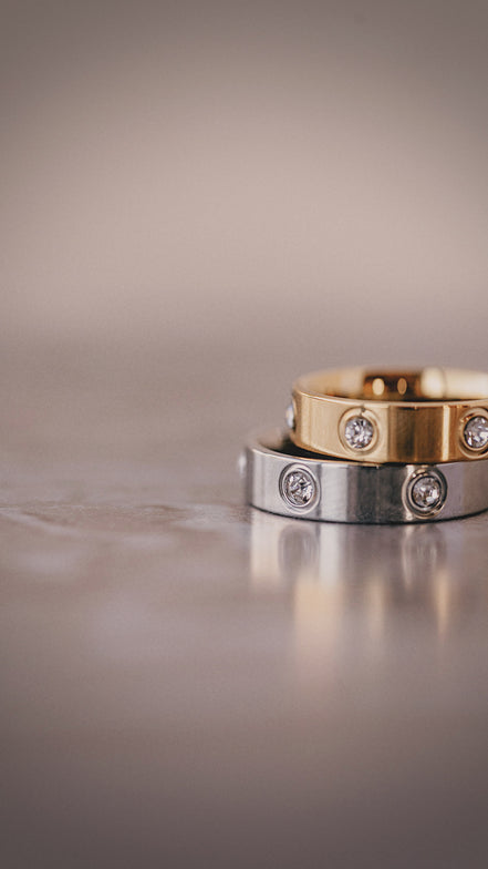 CZ Cigar Band Ring
