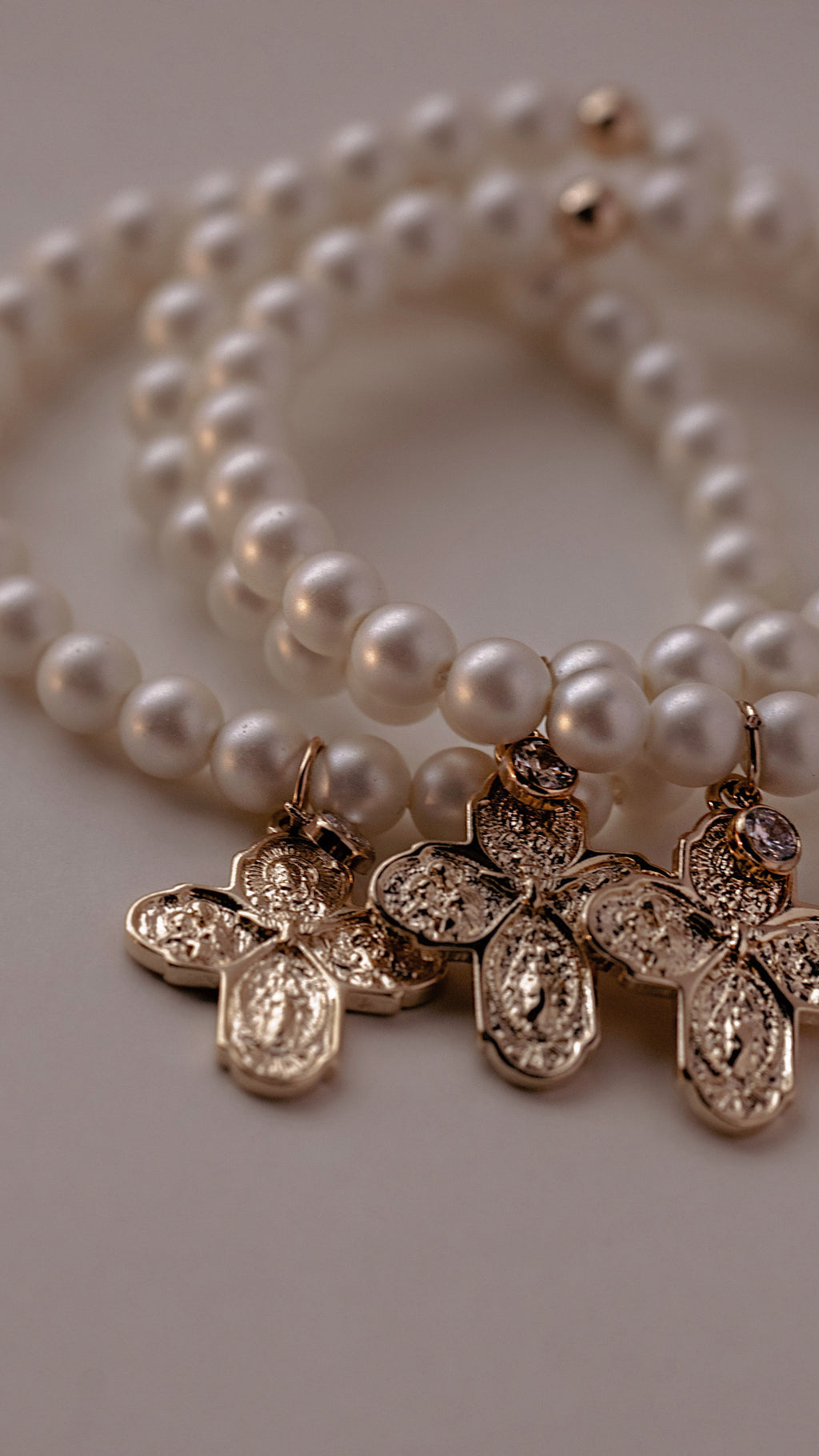 Pearl Cross Bracelet