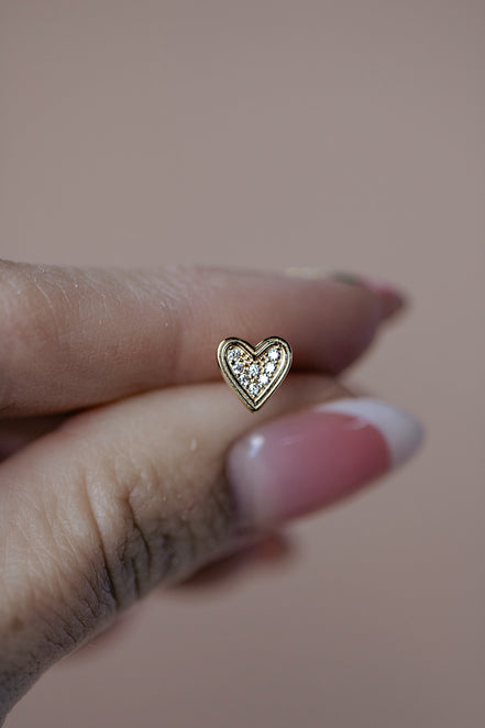Sparkle Heart Studs