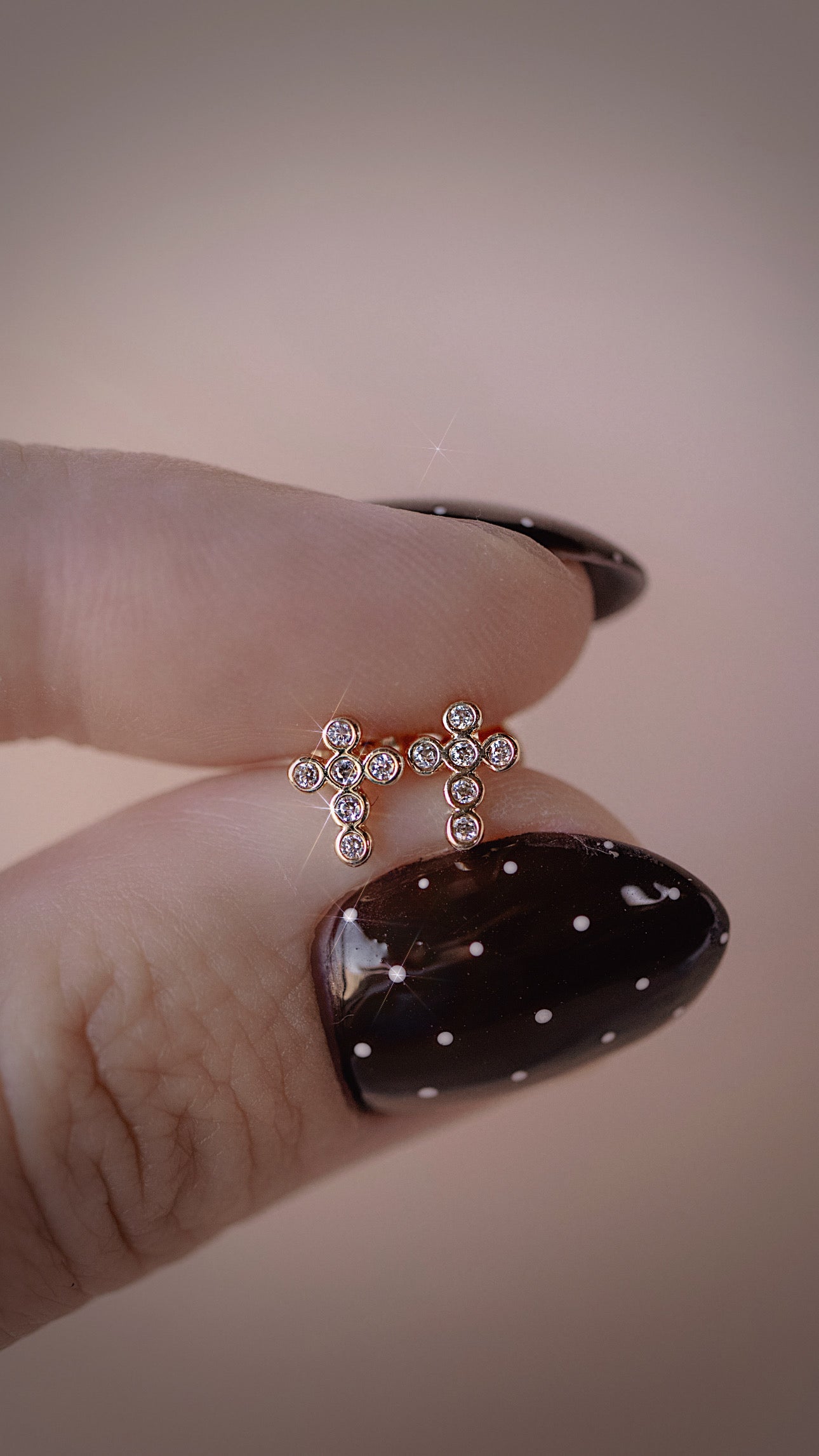 Bezel Cross Studs - The Neon Cactus Studio