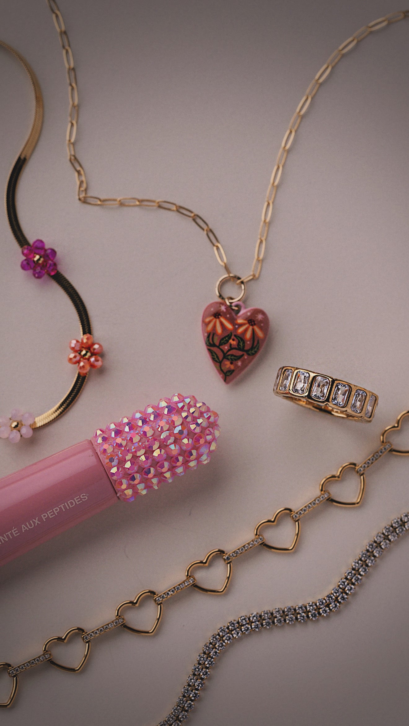 Wildflower Heart Necklace