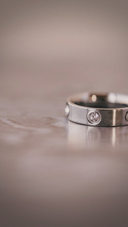 CZ Cigar Band Ring