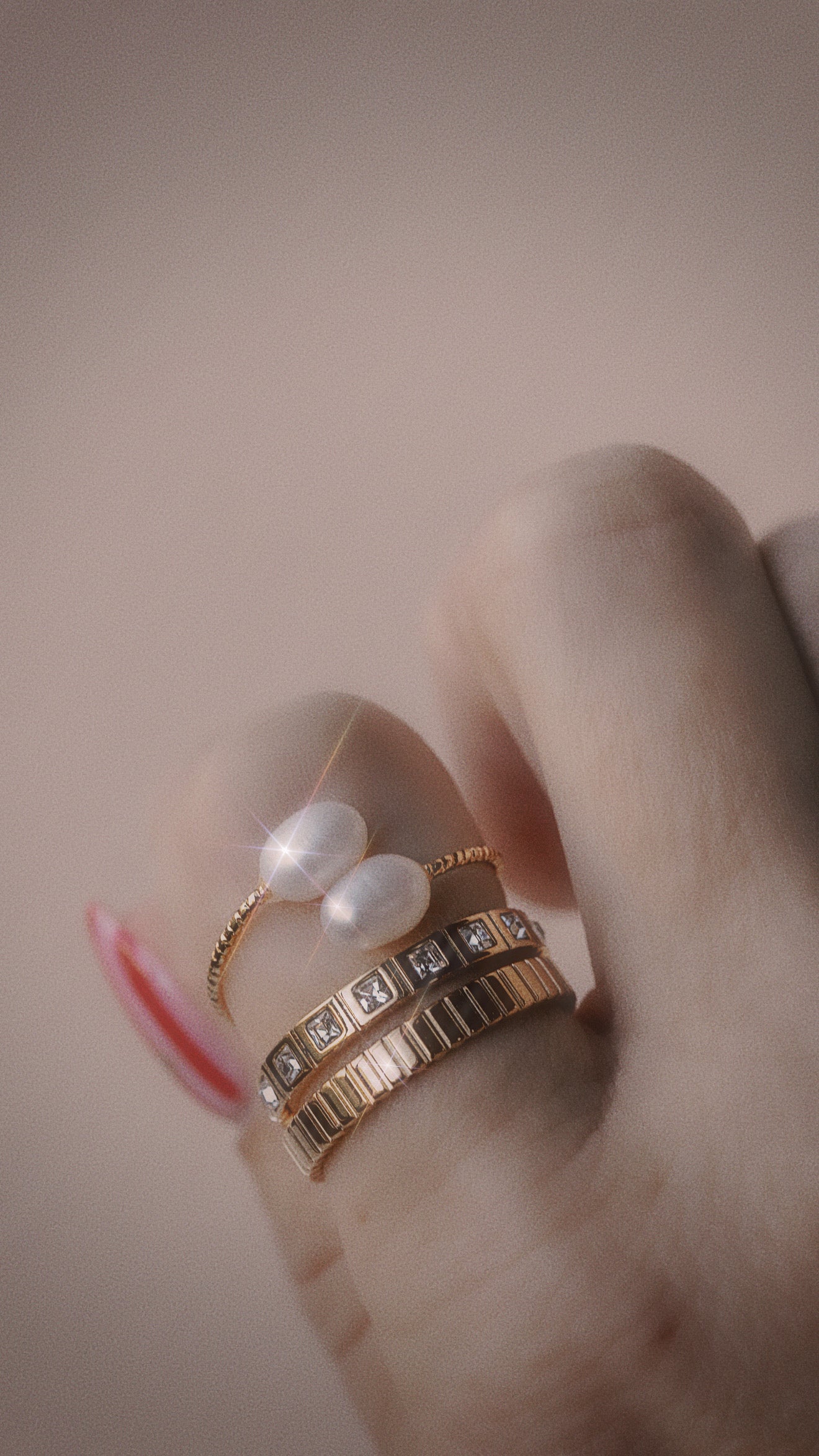 Duet Pearl Ring - The Neon Cactus Studio