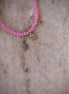 Pink Pear Beaded Necklace